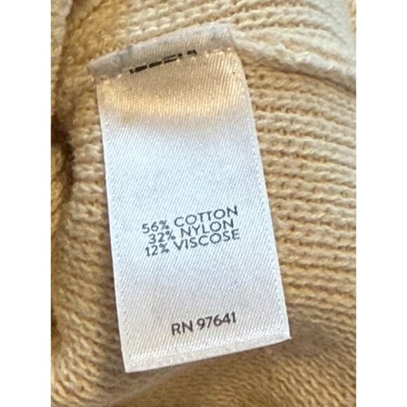 Not For Sale J.Jill Sweater Women Large Cream Faux Fur Trim Minimalist Tunic - Picture 7 of 8